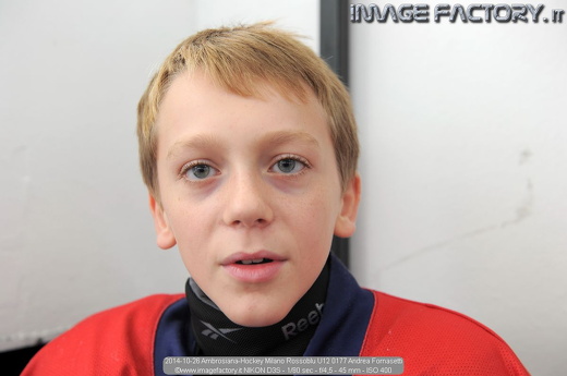 2014-10-26 Ambrosiana-Hockey Milano Rossoblu U12 0177 Andrea Fornasetti